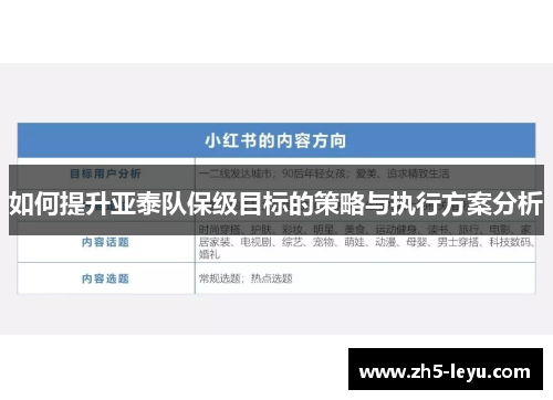如何提升亚泰队保级目标的策略与执行方案分析